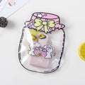 Transparent Candy Cane Pattern Top Seal Zip Lock Plastic Bags 13x17cm 10pcs 3