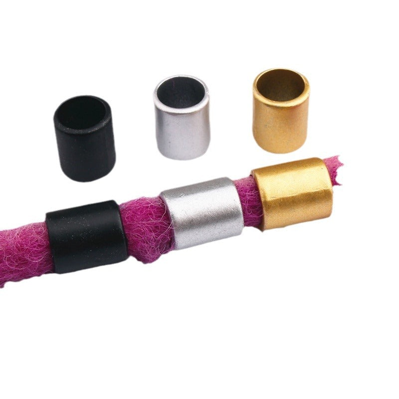 Smooth Metallic Tube Acrylic Beads 12mm Colorful Plastic Dreadlock 100pcs 4