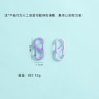 Alloy Double Headed Painted Clasps 3cm Metal Keychain Hardware 20pcs 3