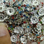 Rhinestone Wavy Spacer Beads 12mm Red Crystal 50pcs 15
