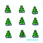 Transparent Green Christmas Tree Glass Beads 10mm 10pcs 5