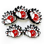 Silicone Focal Beads Bowling Ball Striking Pins Cluster 20pcs 4