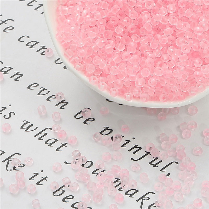 Frosted Transparent Seed Glass Beads 3mm Mixed Colors 1400pcs 9