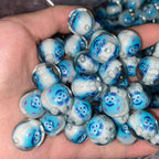 Clear Acrylic Round Beads 16mm Cartoon Figures 20pcs 5