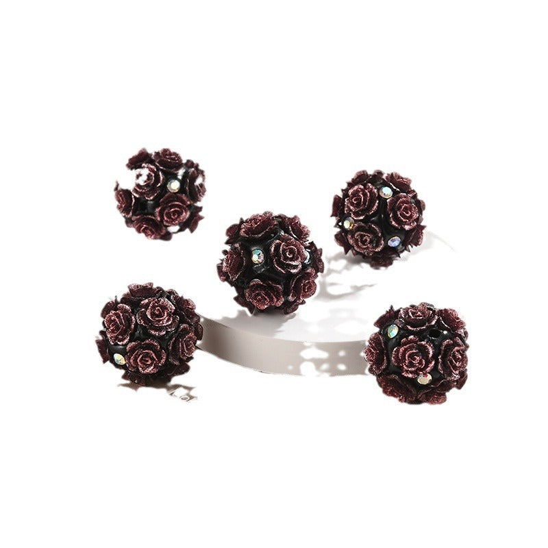 Flower Cluster Clay Beads 19mm Camellia Diamond Polymer 30pcs 5