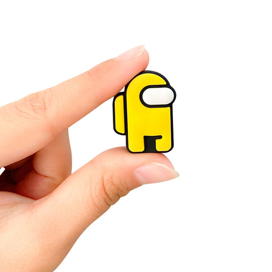 Silicone Focal Beads Among Us Characters Side Profile 10pcs 2