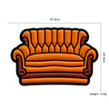 Silicone Focal Beads Sofa Plush Tufted Orange 20pcs 4