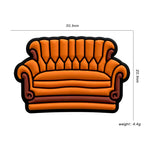 Silicone Focal Beads Sofa Plush Tufted Orange 20pcs 4
