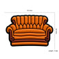 Silicone Focal Beads Sofa Plush Tufted Orange 20pcs 4