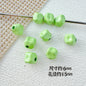 Heart Stone Metal Beads 6mm 9mm Glossy Painted Pastel Colors 50pcs 19