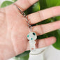 Glow in the Dark Resin Alien Keychain Quirky Green Light 24