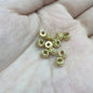 Brass Hollow Zirconia Embedded Spacer Beads 4.5-10mm Vintage 10pcs 6