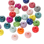 Acrylic Oblate Spacer Beads 4x7mm Baking Painted 100pcs 3