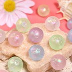 Matte Star Acrylic Beads 16mm Pastel Colors Round 50pcs