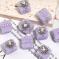 Crocore Square Rhinestone Beads 21mm Acrylic Textured Facet 5pcs 10