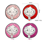 Silicone Focal Beads Halloween Zombie Girl Pink Red Hair 20pcs