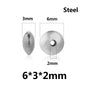 Stainless Steel UFO Spacer Beads 4-8mm Polished 100pcs 8