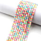 Flat Disc Clay Beads 6mm Colorful Matte Polymer 10strands 38