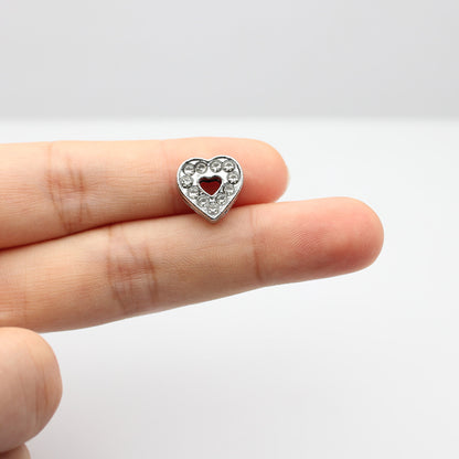 Chrome Alloy Rhinestone Beads Star Heart Crown Shapes 4pcs 8