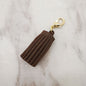 Mini Chunky Tassel Keychain PU Leather with Metal Clasp 8pcs 10