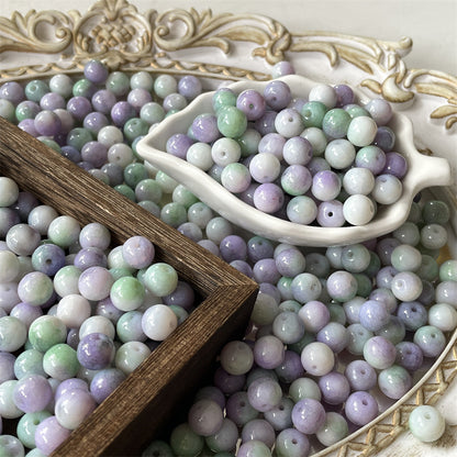 Crackle Round Glass Beads 10mm Imitation Porcelain Pastel Colors 120pcs 30