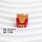 Glossy Fast Food Resin Beads Playful Miniature Set 10pcs 8