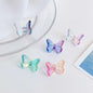 Transparent Faceted Butterfly Acrylic Beads 24mm Two-Color UV Gradient 100pcs