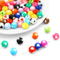 Heart Round Acrylic Beads 12mm Colored Striped Printed 10pcs 6