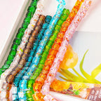 Lampwork Glass Beads Cube 10mm Blooming Colors Glossy 10pcs 4
