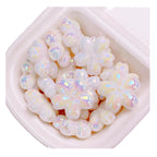 Glow Cherry Blossom Acrylic Beads 24mm Pastel Iridescent 10pcs 5
