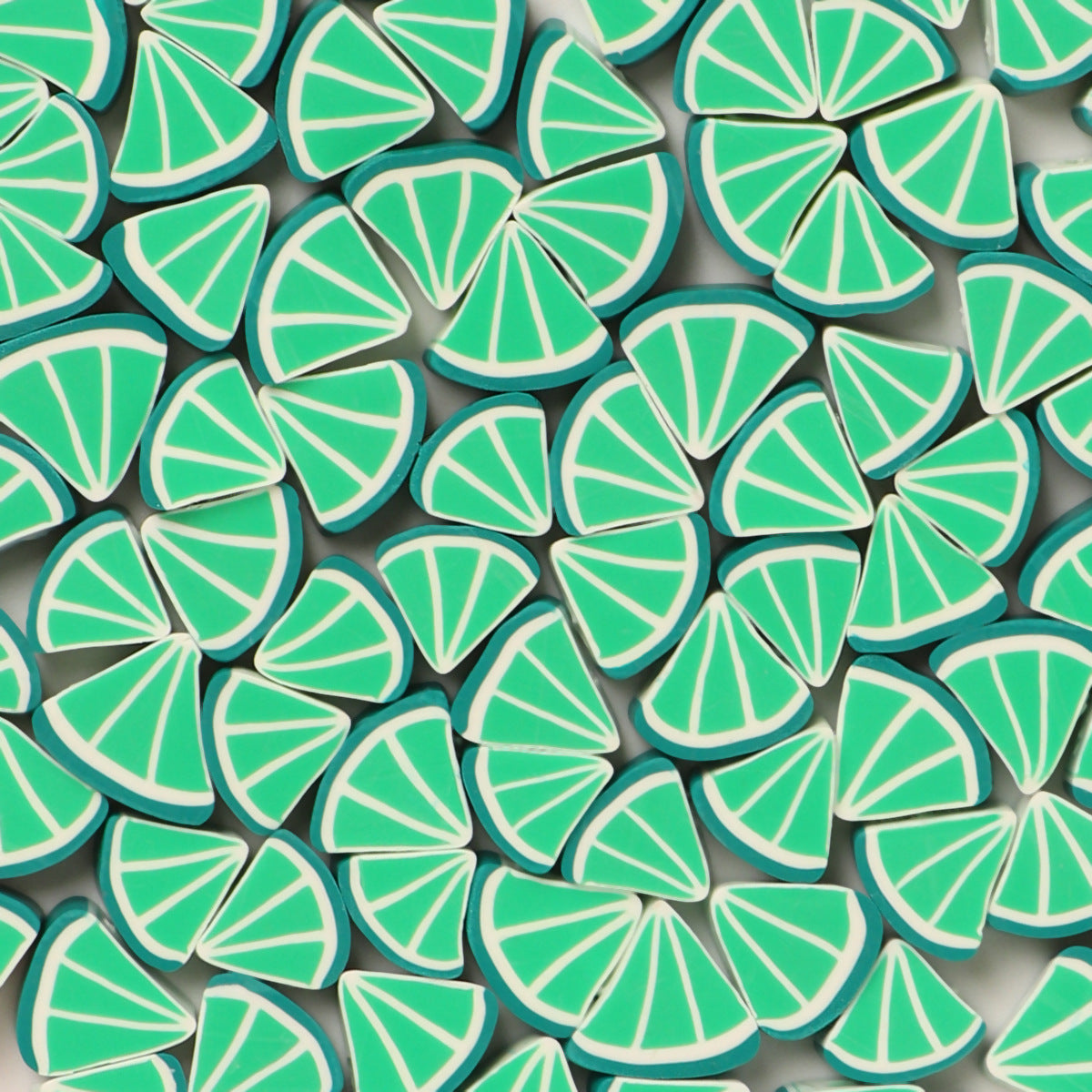 Flat Clay Beads 10mm Citrus Fruit Polymer Mixed Colors 100pcs 8