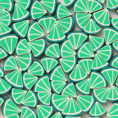 Flat Clay Beads 10mm Citrus Fruit Polymer Mixed Colors 100pcs 8