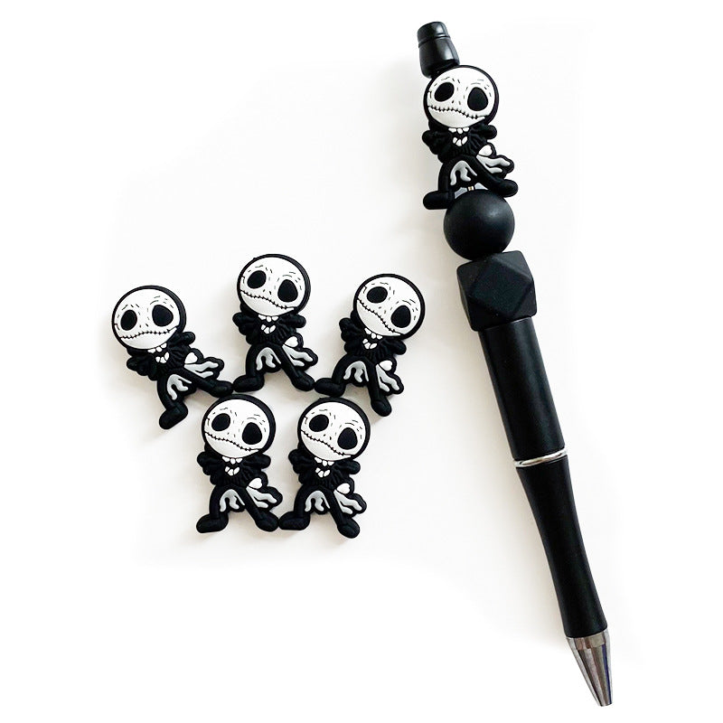 Silicone Focal Beads Monster Jack Skeleton Figure 20pcs 3