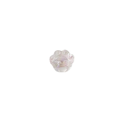 High Transparency UV Plating Cat Claw Acrylic Beads 18.5mm 100pcs 4