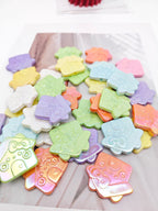 Plating Cat House Acrylic Flat Beads 30mm Pastel Colors 50pcs 6