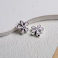 Irregular Flower Acrylic Beads 14mm Silver Enamel Mixed Colors 50pcs 5