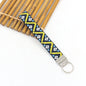Bohemian Style Wristlet Keychain Antique Silver Polyester 2pcs 17cm 14
