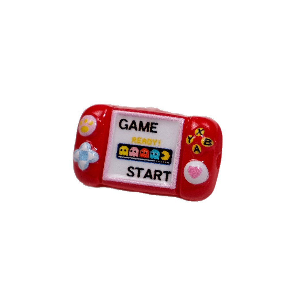 Printed Square Acrylic Beads 25mm Game Console Design 10pcs 4