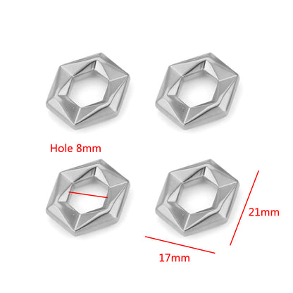 Stainless Steel Geometric Spacer Beads 5pcs 9