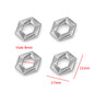 Stainless Steel Geometric Spacer Beads 5pcs 9