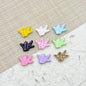 Folded Paper Crane Metal Beads 20mm Spray Painted Colorful Alloy 13