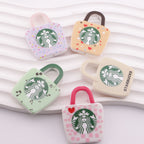 Flat Tote Bag Acrylic Beads Matte Pastel Heart Music Note 10pcs 4
