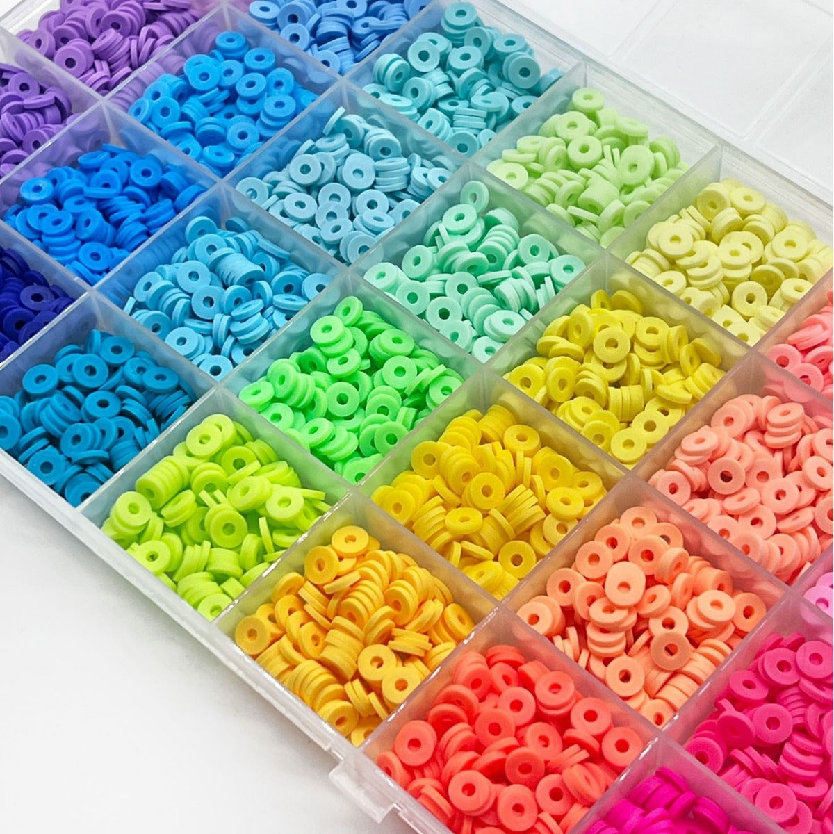 Heishi Clay Beads 6mm Rainbow Colors Polymer 1box 4200pcs 4