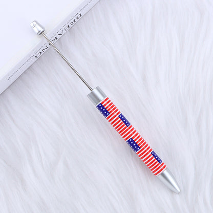 Beadable Ballpoint Pen Printed Flag Sunflower Pattern Long 167mm 10