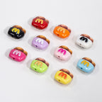 Painted Mcdon Fries Acrylic Beads 22mm Colorful 10pcs 6