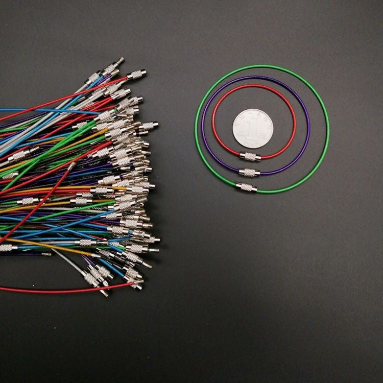 PVC Coated Wire Key Rings Colorful Durable 15cm 20pcs 4