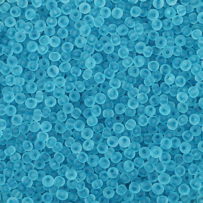 Transparent Frosted Seed Glass Beads 2mm with 1mm Hole 660pcs 35