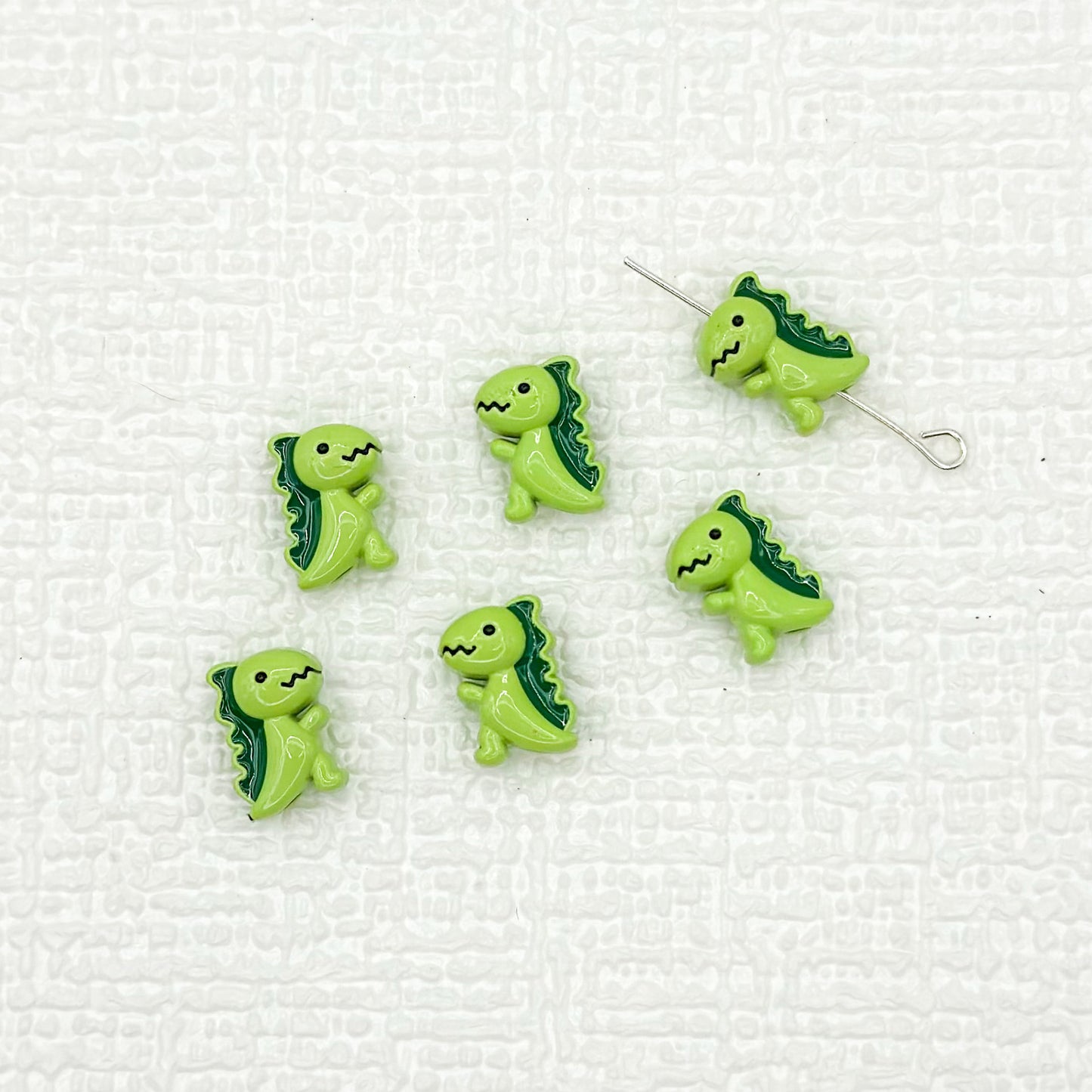 Dinosaur Metal Beads 12mm Baking Painted Enamel Alloy 10pcs 10