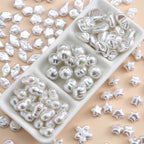 Vintage Imitation Pearl Starfish Series Acrylic Beads Textured Glossy 2pcs