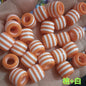 Striped Resin Beads 12mm Large Hole Multicolor Chunky 100pcs 24